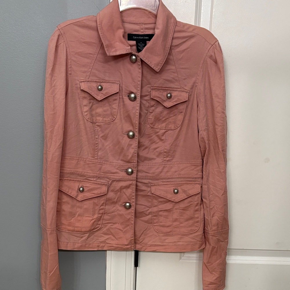 Calvin Klein Jeans Utility Jacket in Soft Pink